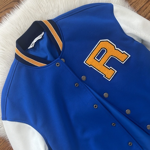 Zara man’s varsity jacket royal blue - Picture 2 of 9